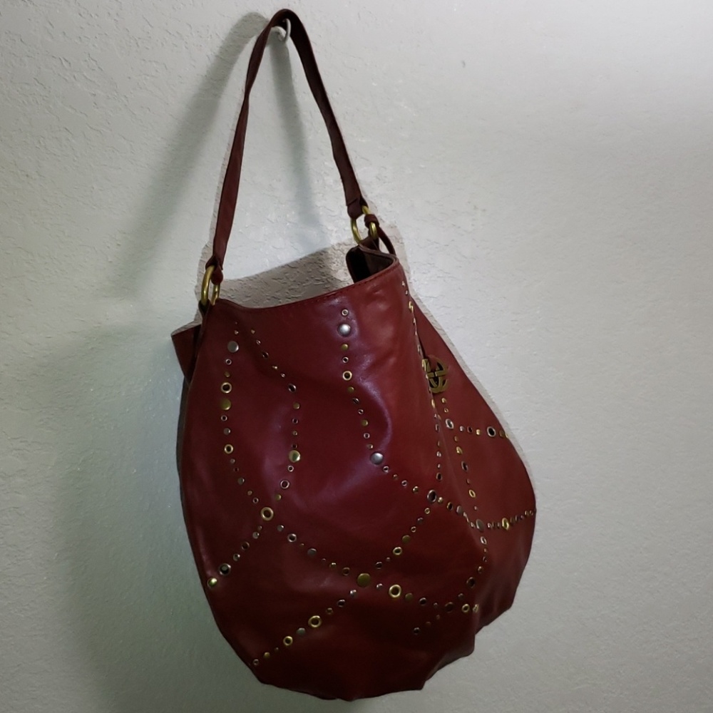 Red shoulder bag